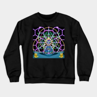 Sacred Geometry - Sri Yanta - Vesica Pisces - Pyramid & Eye of Thoth Crewneck Sweatshirt